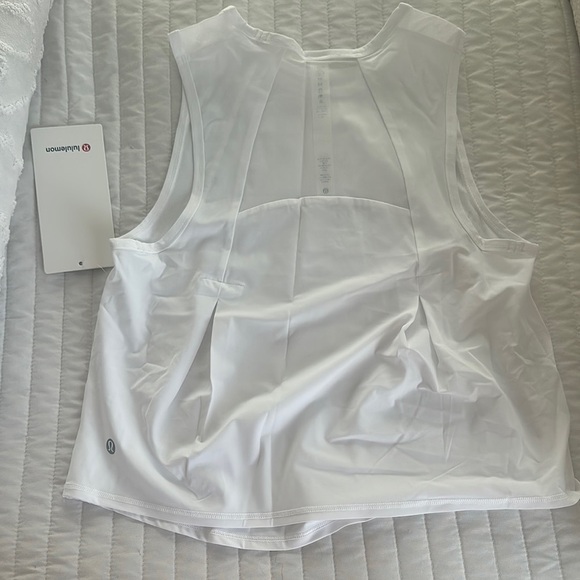 Lululemon Athletica White Sleeveless Crop Tank Top - Picture 6 of 6